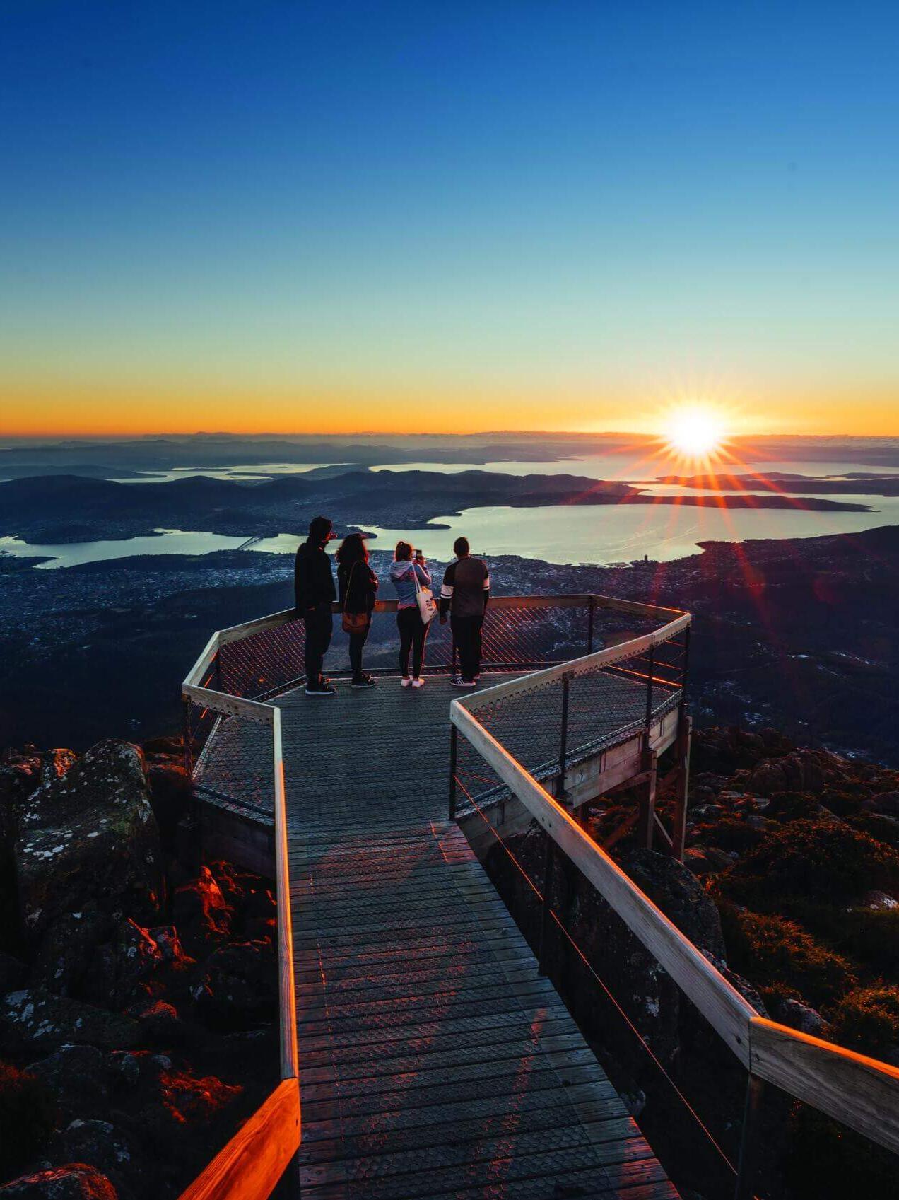Blick vom Mt. Wellington auf Tasmanien 